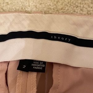 Theory light pink pants size 2